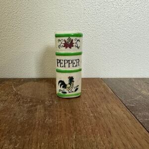 Vintage porcelain Pepper book with chicken‎ REPLACEMENT seasoning shaker
